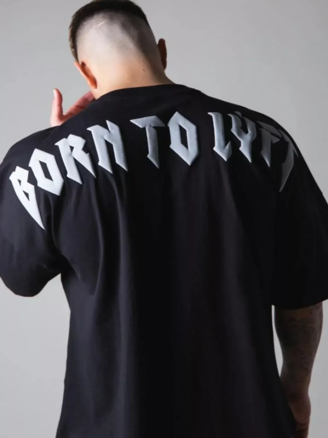 Men's Plus Size Letter Round Neck Half Sleeve T-Shirt